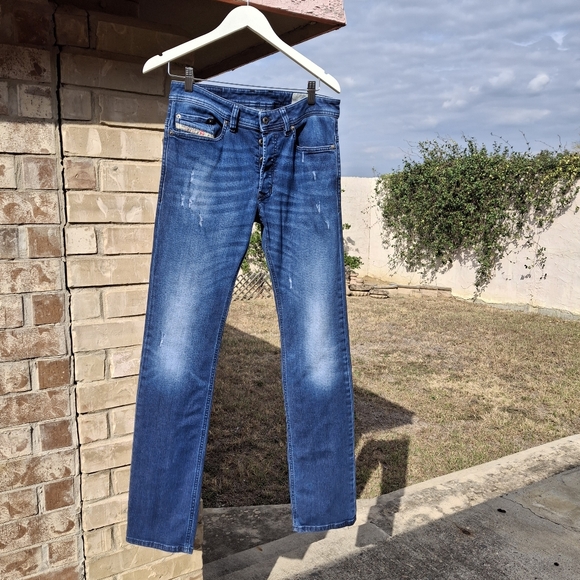 Diesel Industry Safado-R Regular Slim Straight Distressed Denim Jeans W29 L32 - Picture 4 of 16